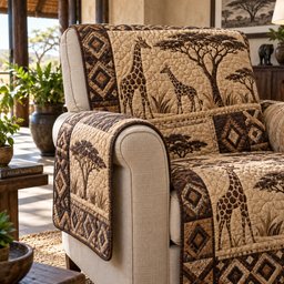 Savannah Grazers Quilted Sofa Cover Festive Quilted Sofa Cover Secret Santa Gifts