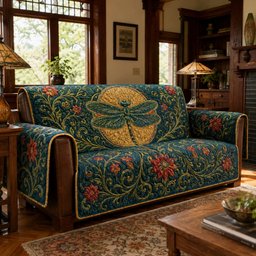 Deep Ocean Skimmer Quilted Sofa Cover Holiday Sofa Protector Best Christmas Gift