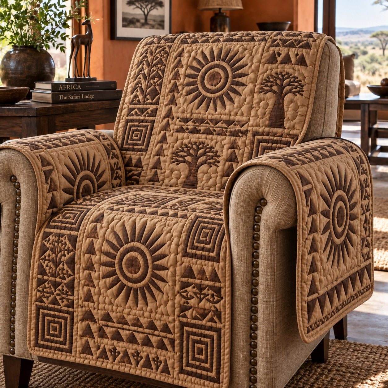 Baobab Dawn Quilted Sofa Cover Holiday Sofa Protector Christmas Gifts For Wife