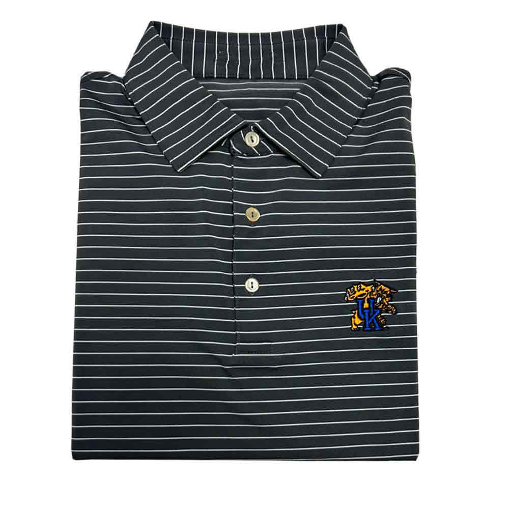 Kentucky Wildcats Merch Peter Millar Crafty Stripe Polo Shirt Wildcats Pride Clothing