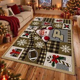 Purdue Boilermakers NCAA Christmas Quilted Area Rug Purdue Sports Decor Gift For Bestie