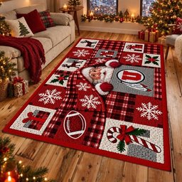 Utah Utes NCAA Christmas Quilted Area Rug Utes Football Pride Decor Christmas Gifts