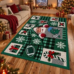 Tulane Green Wave NCAA Christmas Quilted Area Rug Tulane Sports Decor Gift For Brother