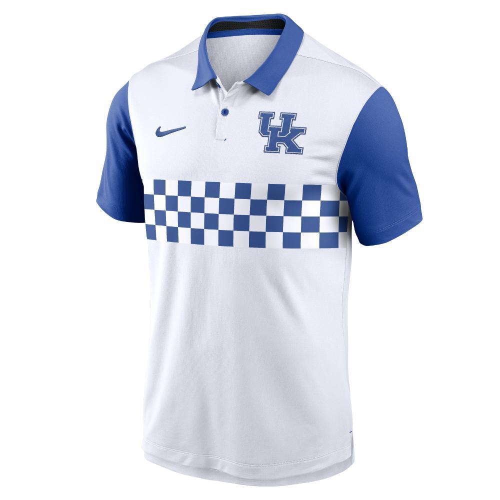 Kentucky Wildcats Merch Campus Pattern Chest Stripe Polo Shirt Wildcats Pride Clothing