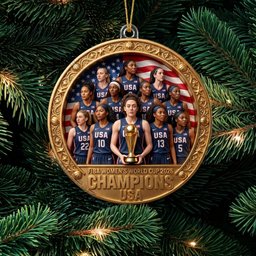 USA Women's Basketball Christmas Ornament USA Women's Basketball Fan Xmas Ornament_