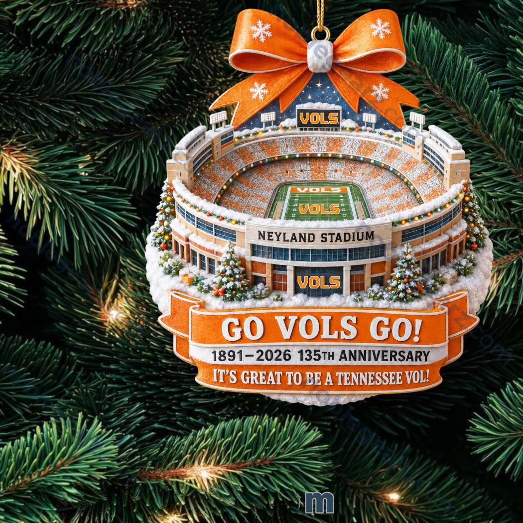 Neyland Stadium Go Vols Go 1891-2026 135th Anniversary Ornament Tennessee Xmas Merch