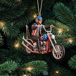 Easy Rider Captain America Chopper Motorcycle Christmas Ornament Easy Rider Xmas Merch