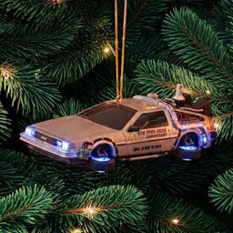 Back To The Future DeLorean 41st Anniversary Christmas Ornament BTW Xmas Ornament