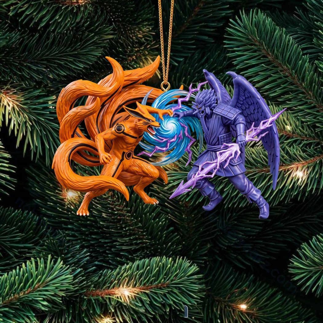 Naruto Shippuden Kurama Link Mode Vs Susanoo Christmas Ornament Naruto Fan Ornament