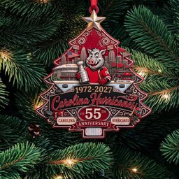 Carolina Hurricane Stormy 55th Anniversary Tree Christmas Ornament Hurricane Xmas Merch