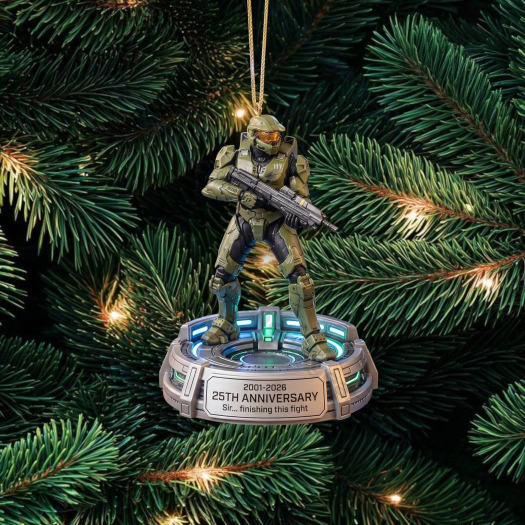 Halo Master Chief John 117 25th Anniversary Christmas Ornament Halo Game Series Ornament