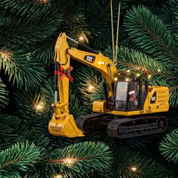 CAT Excavator Builders Of Progress Christmas Ornament Xmas Ornament Son Gifts