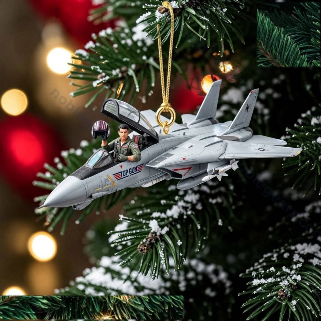 Top Gun Maverick F-14 Tomcat Jet Christmas Ornament Top Gun Fan Xmas Ornament Gift