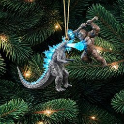 Godzilla Vs Kong Battle Axe Christmas Ornament Godzilla Vs Kong Fan Xmas Ornament