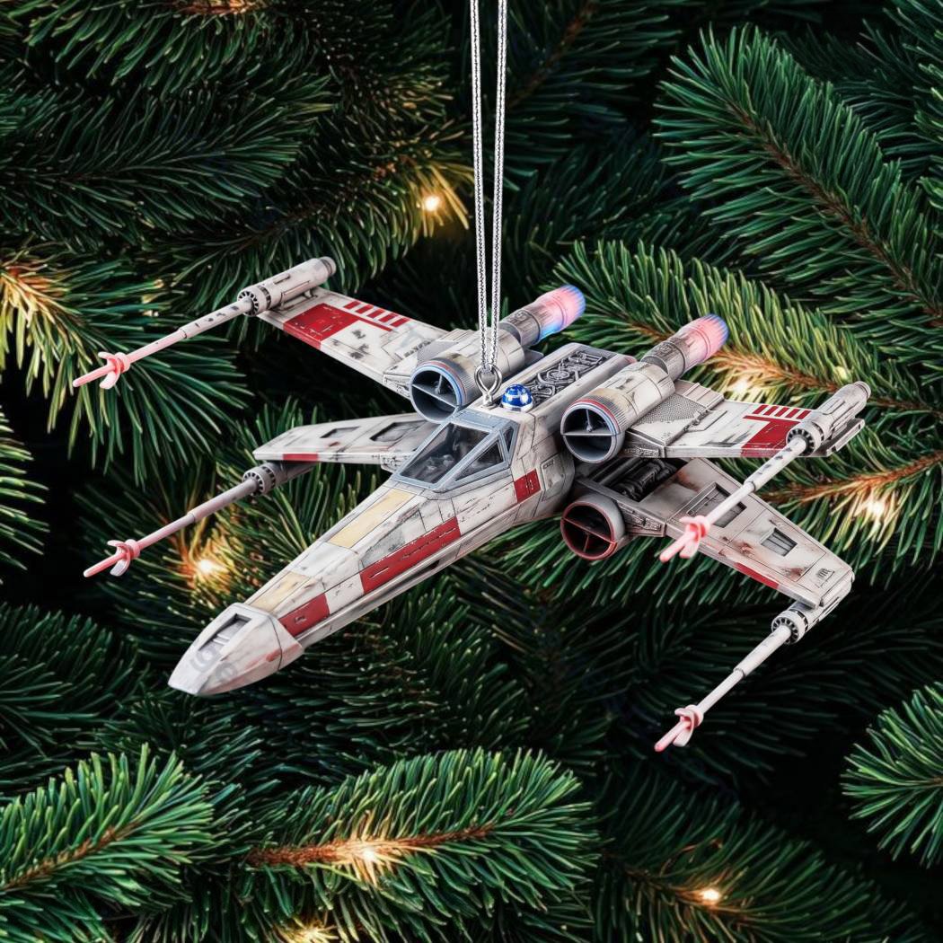 Star Wars X-Wing Starfighter R2-D2 Red Five Christmas Ornament Star Wars Xmas Merch