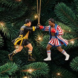 Rocky Vs Apollo Creed Final Punch Christmas Ornament Xmas Merch Sport Gifts