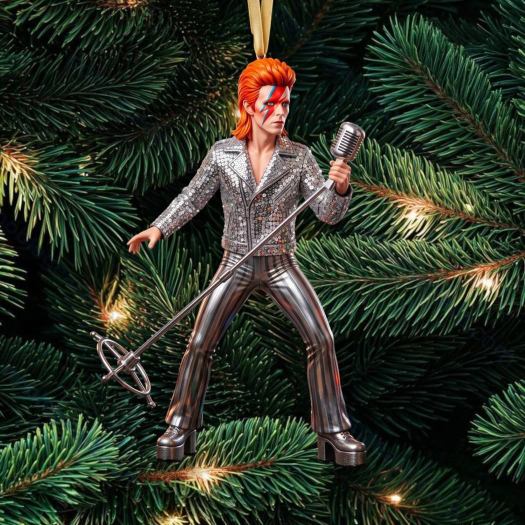 David Bowie Ziggy Stardust Christmas Ornament Ziggy Stardust Fan Xmas Ornament_