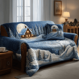 Frosted Refuge Quilted Sofa Cover