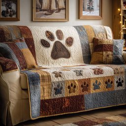 Autumn Paw Quilted Sofa Cover