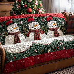 Festive Joy Quilted Sofa Cover