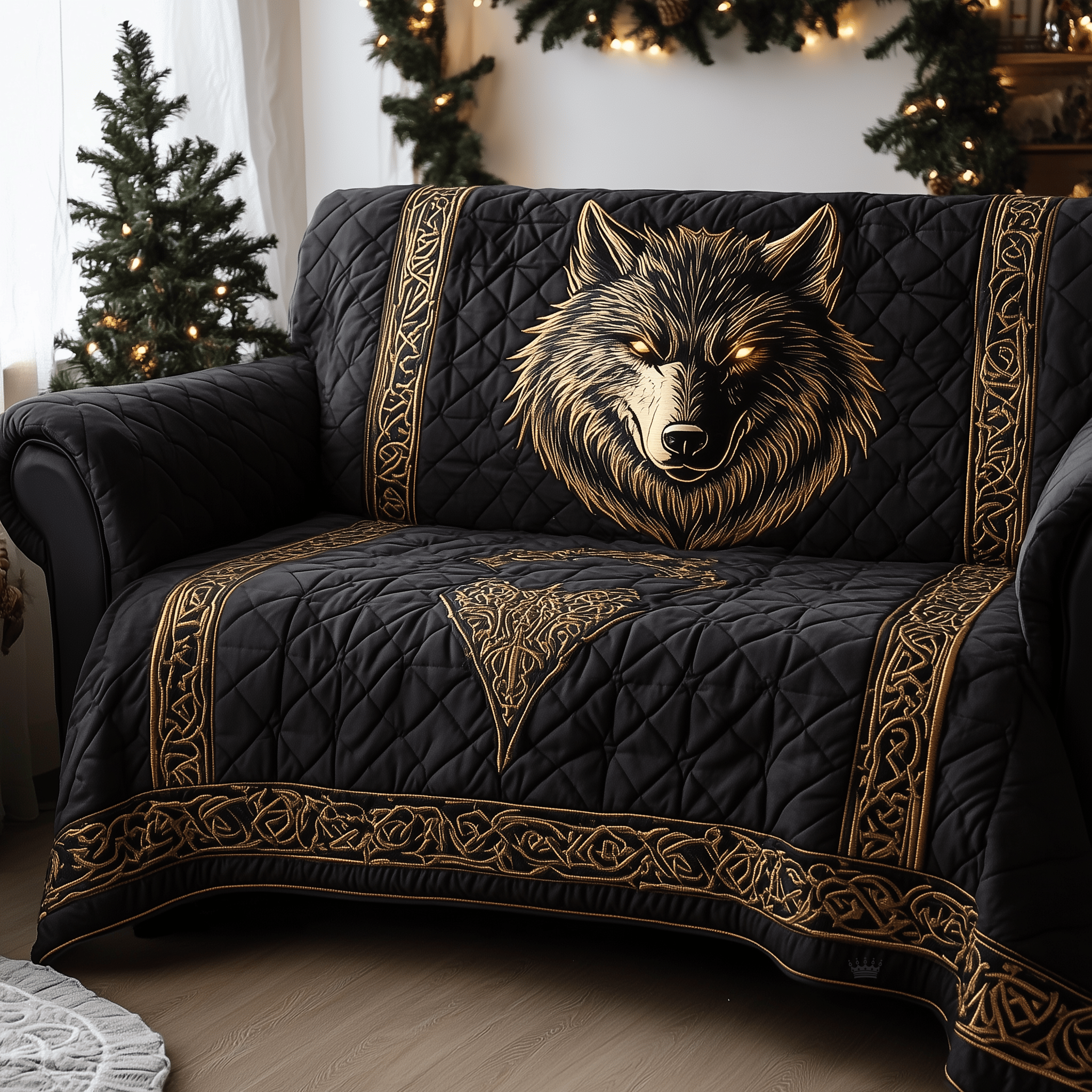 Lunar Hunter Quilted Sofa Cover