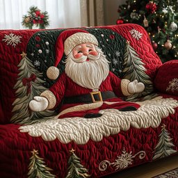 Holiday Glow Quilted Sofa Cover