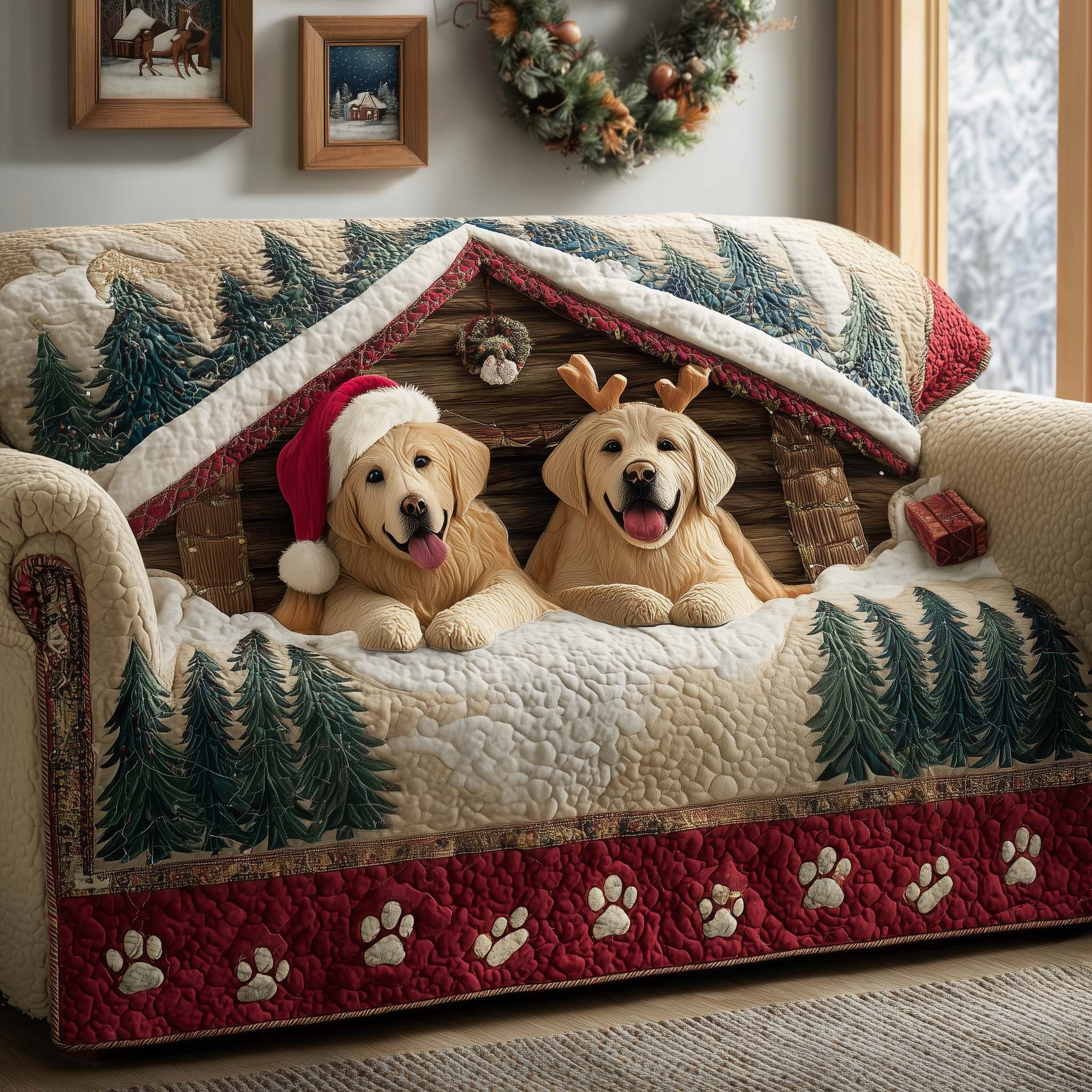 Cozy Cabin Quilted Sofa Cover