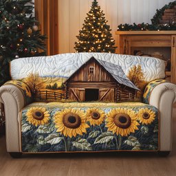 Rustic Barn Quilted Sofa Cover