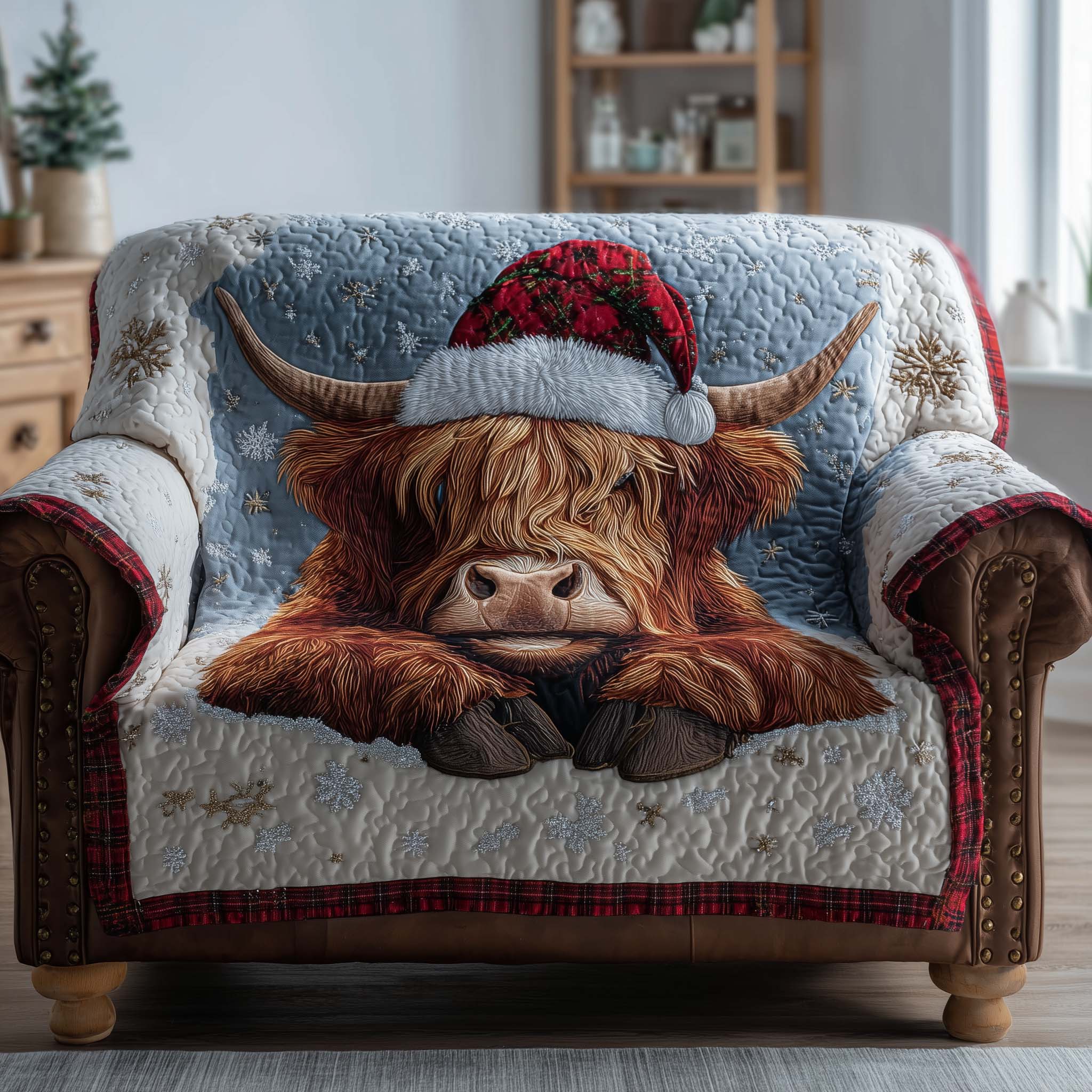 Holiday Farmstead Quilted Sofa Cover