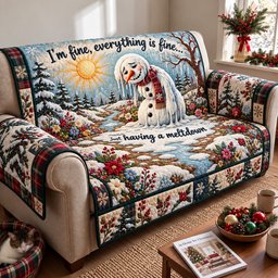 Just Having A Meltdown Quilted Sofa Cover