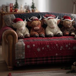 Holiday Farmstead Quilted Sofa Cover