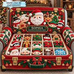 Personalized Festive Dumpling Box Quilted Sofa Cover