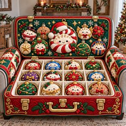 Festive Dumpling Box Quilted Sofa Cover