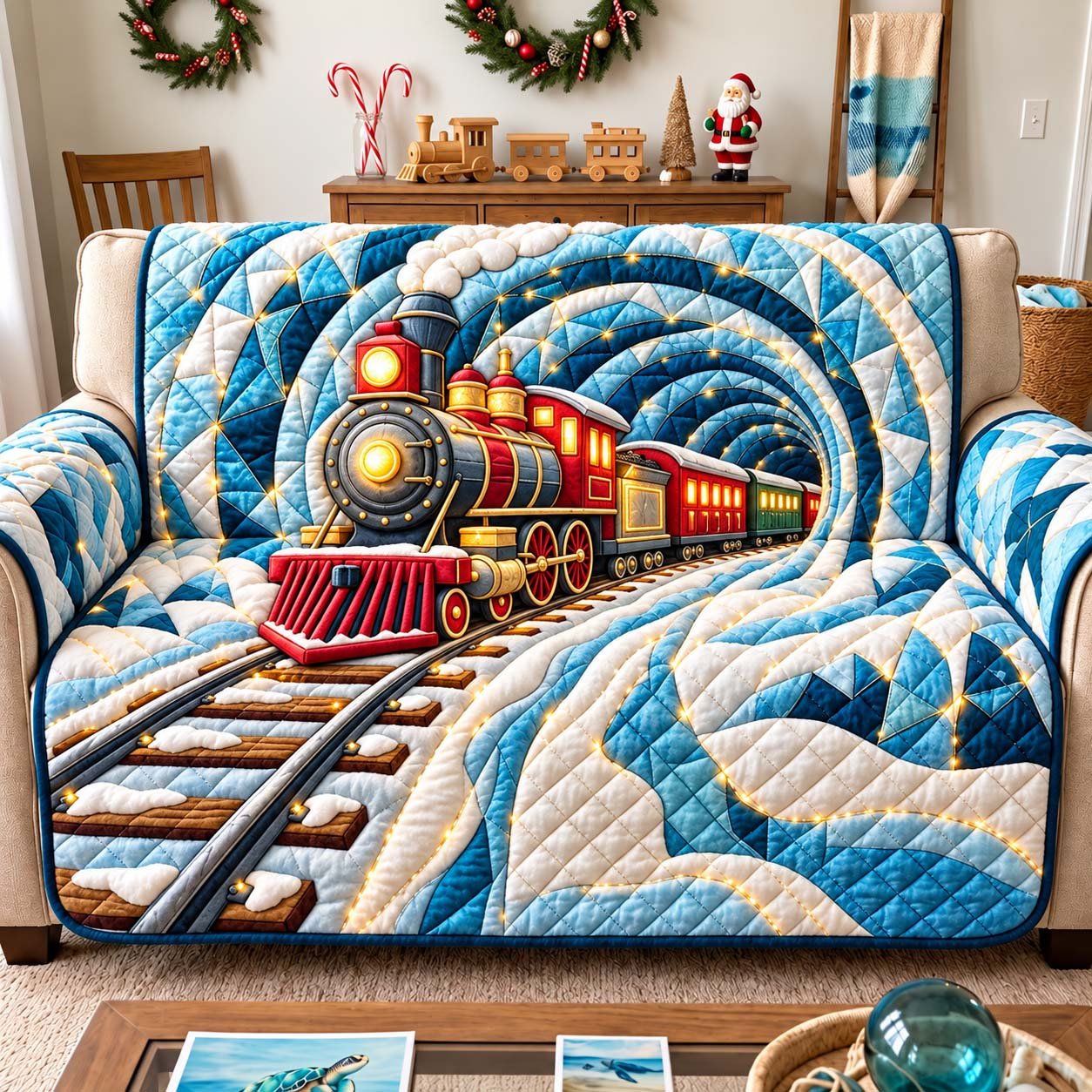 Winter Tunnel Express Quilted Sofa Cover