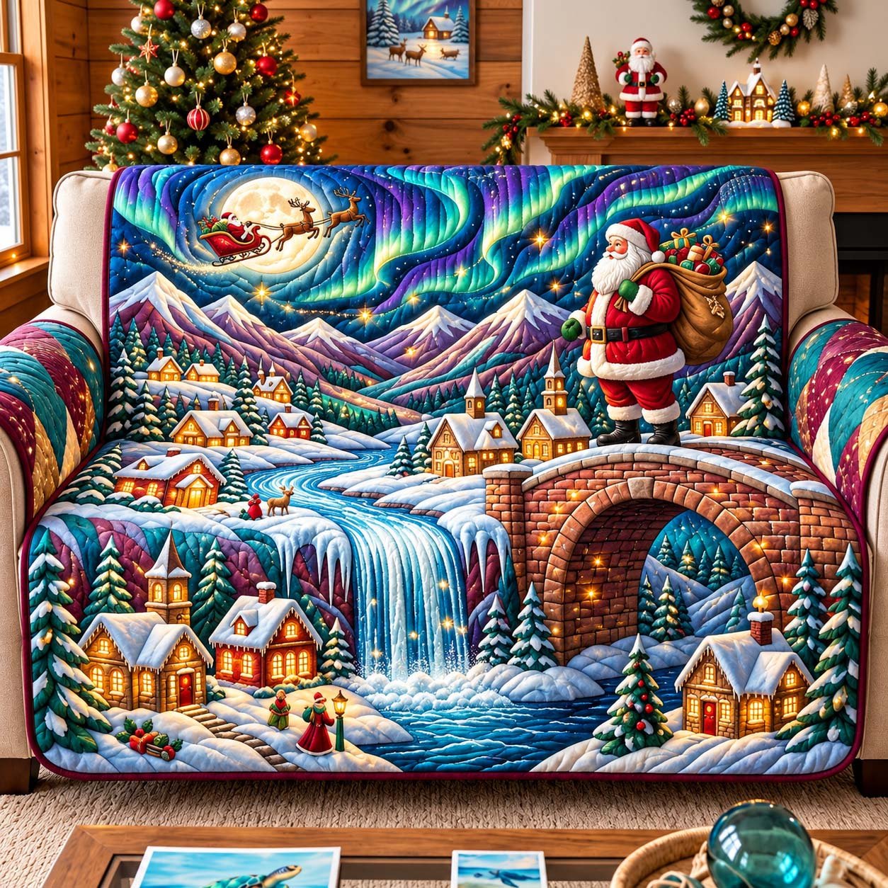 Aurora Santa Valley Quilted Sofa Cover