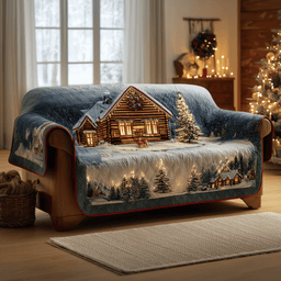 Frosted Refuge Quilted Sofa Cover