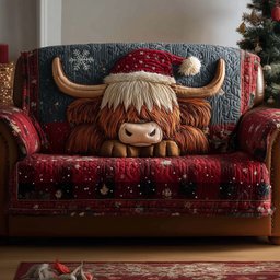 Holiday Farmstead Quilted Sofa Cover