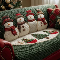 Festive Joy Quilted Sofa Cover