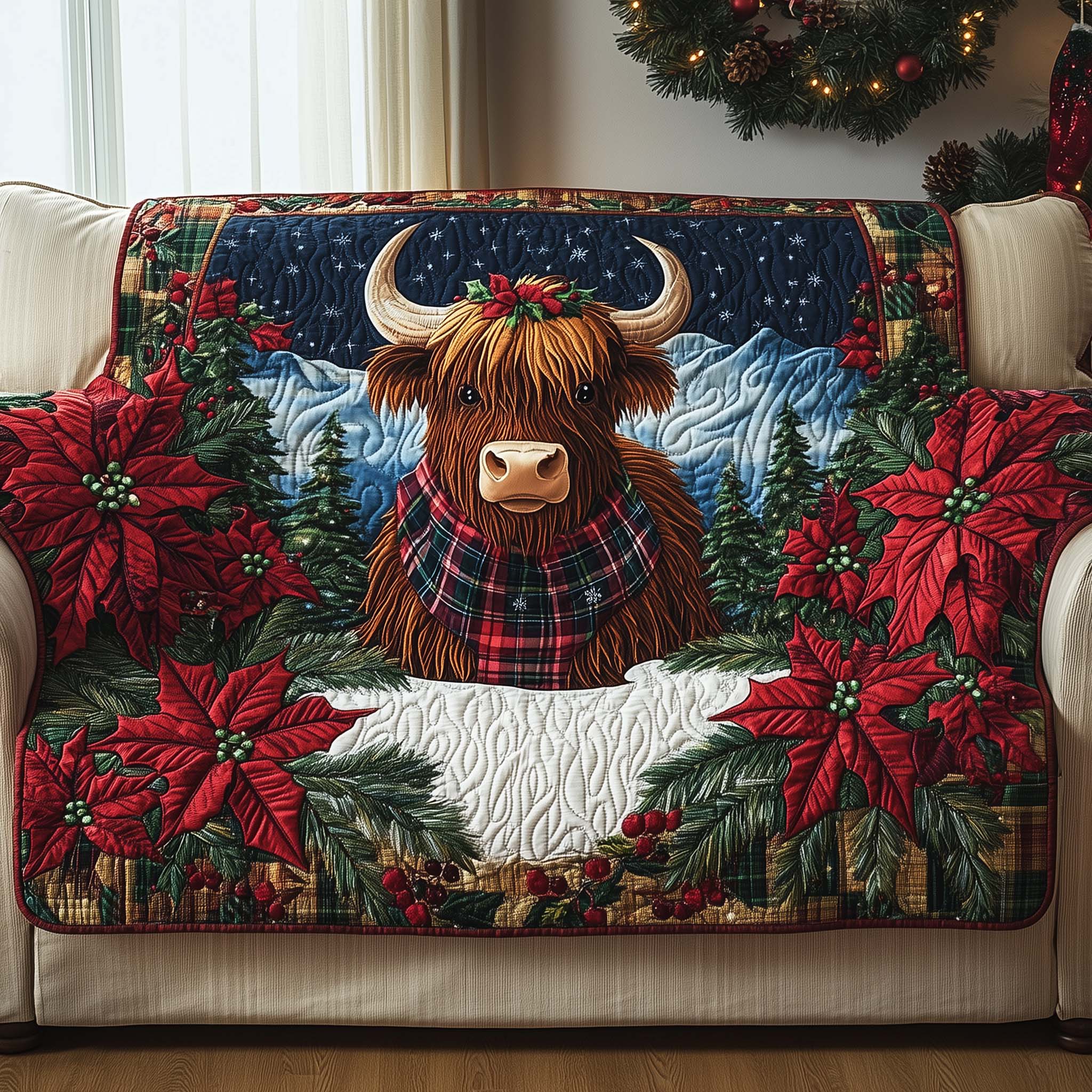 Highland Beauty Quilted Sofa Cover