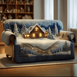 Winter Retreat Quilted Sofa Cover