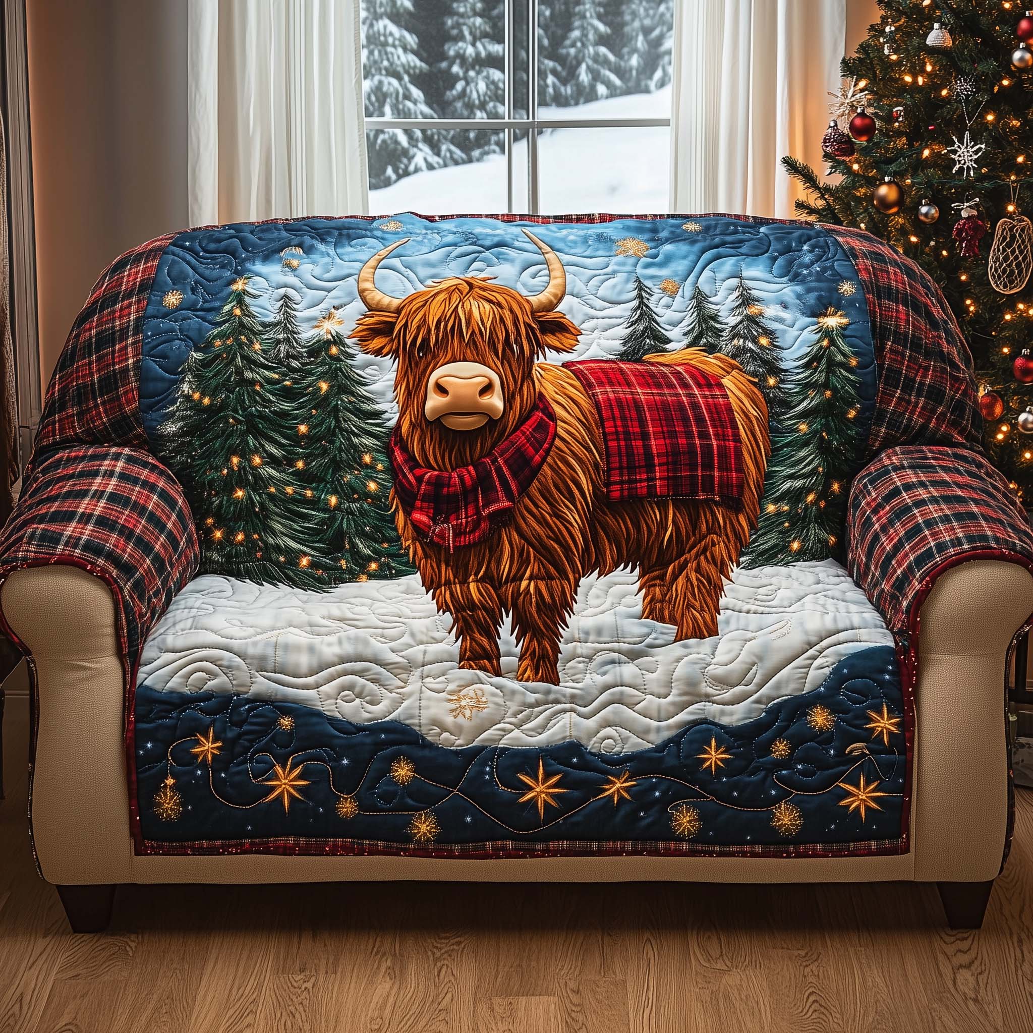 Forest Guardian Quilted Sofa Cover