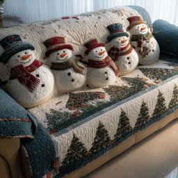 Festive Joy Quilted Sofa Cover