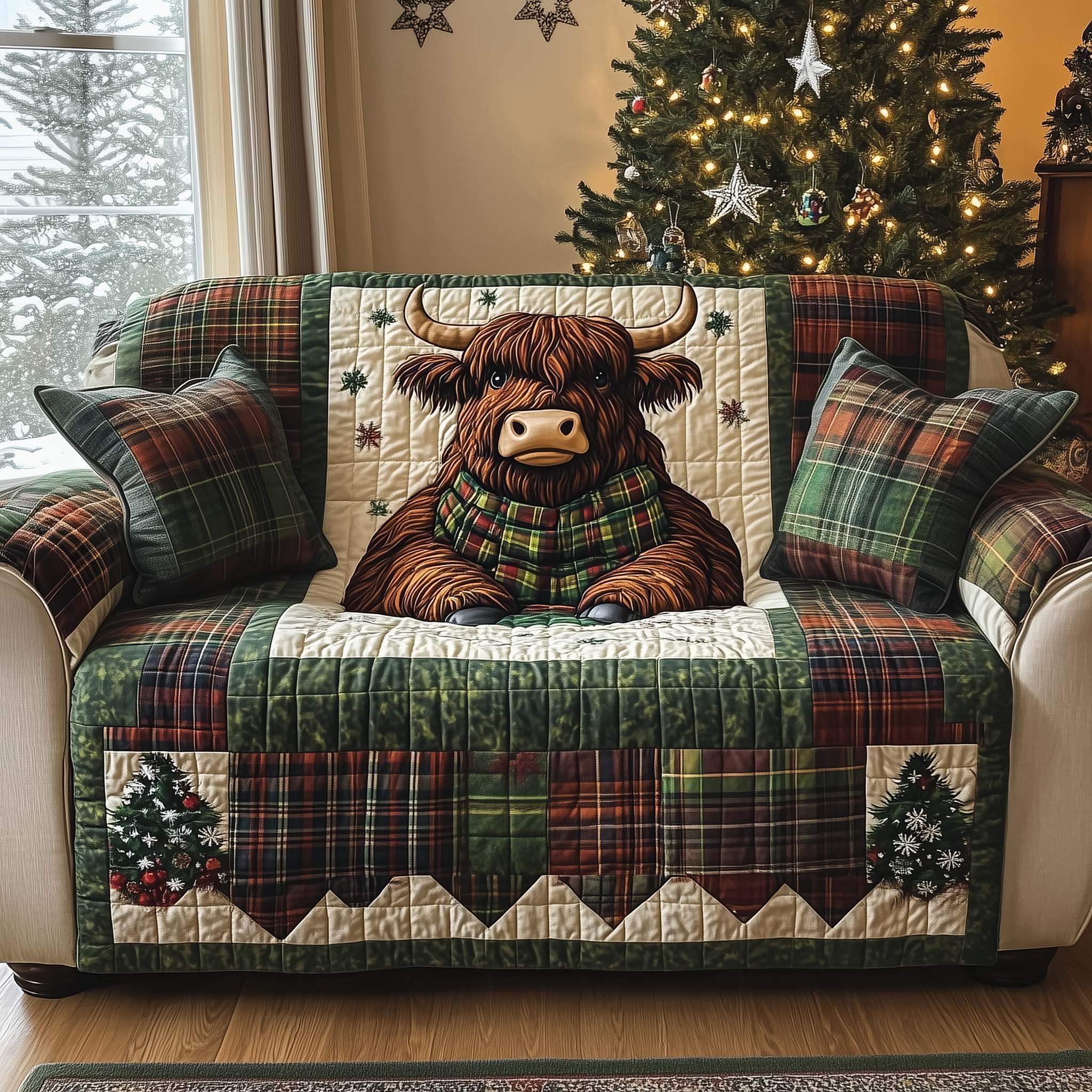 Modern Patch Quilted Sofa Cover