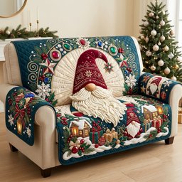 Jeweled Gnome Quilted Sofa Cover