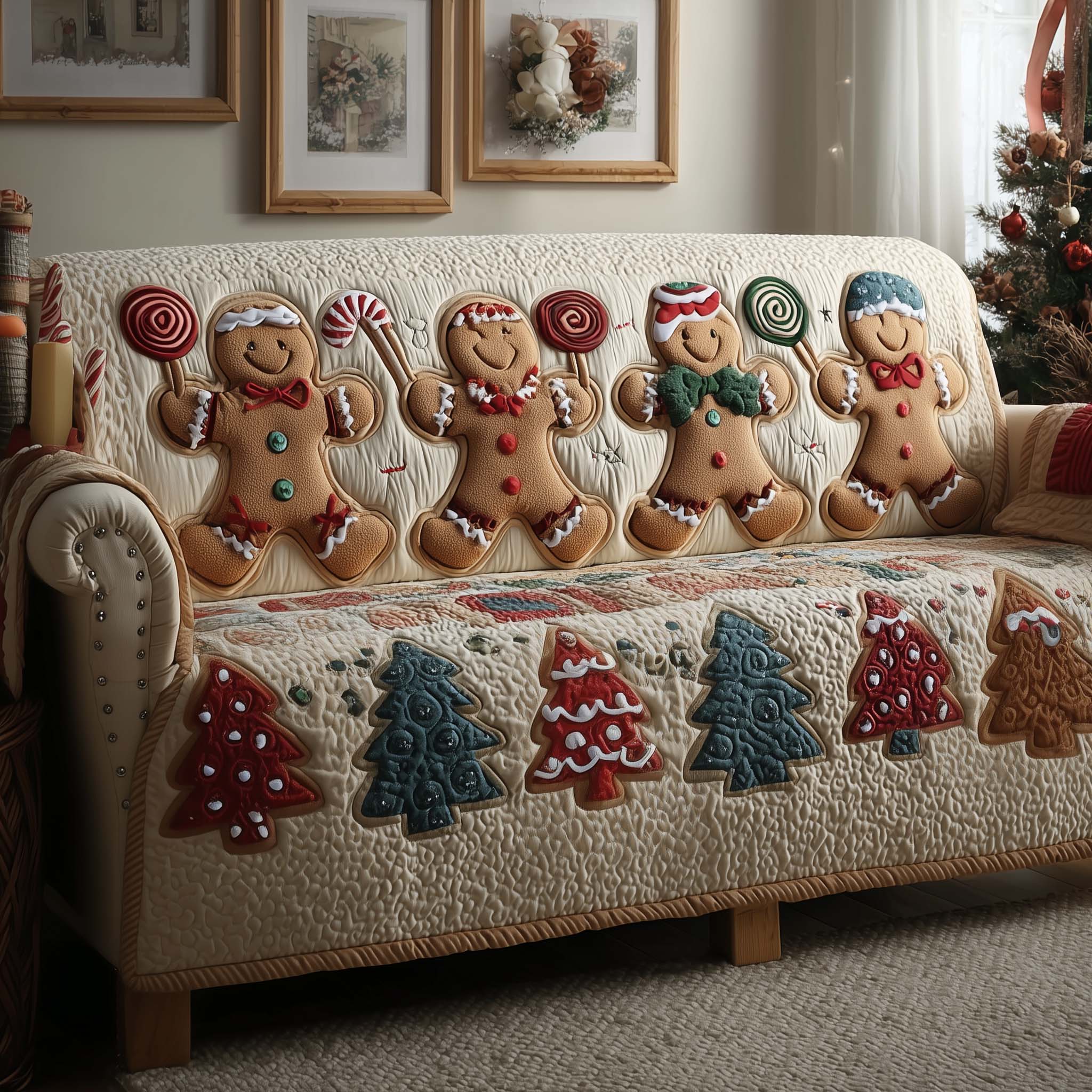Festive Bake Quilted Sofa Cover