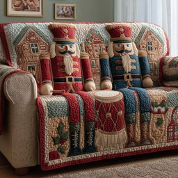 Drum Nutcracker Quilted Sofa Cover