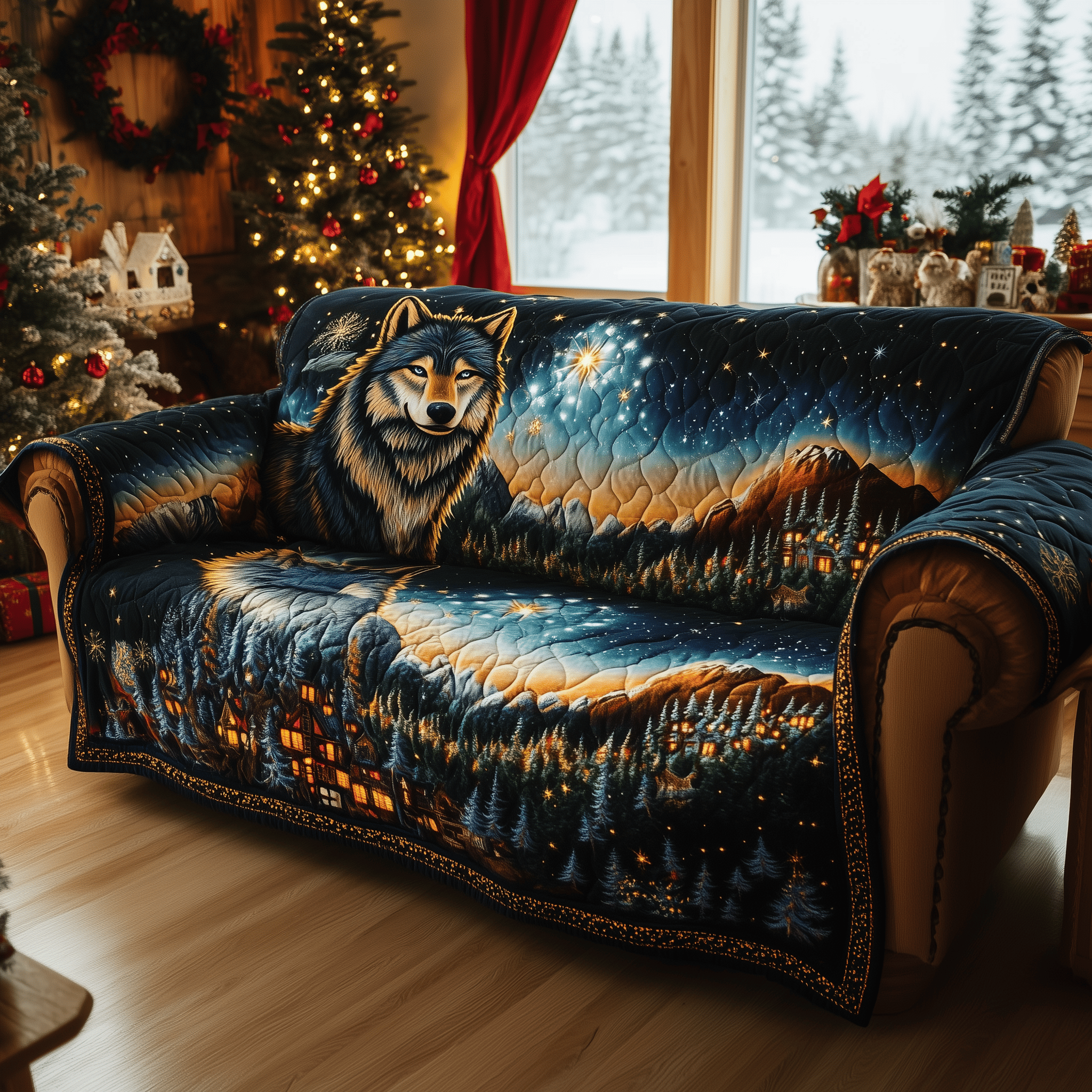 Lunar Hunter Quilted Sofa Cover