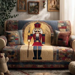 Lantern Nutcracker Quilted Sofa Cover