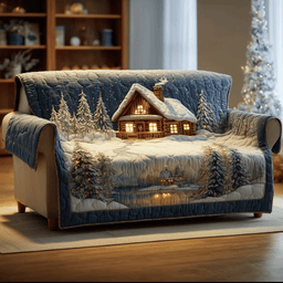 Winter Retreat Quilted Sofa Cover