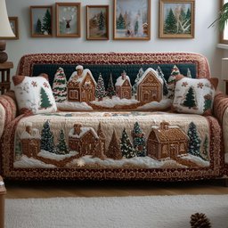 Festive Bake Quilted Sofa Cover